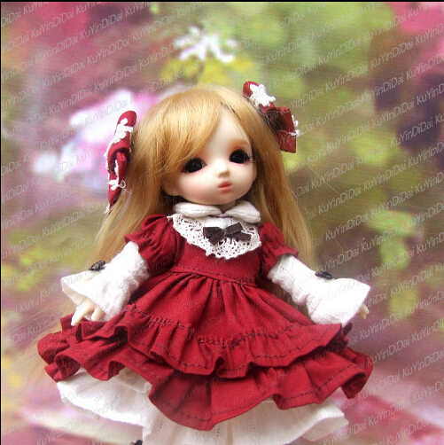 red dress for 1/8 size 16cm BJD - Click Image to Close